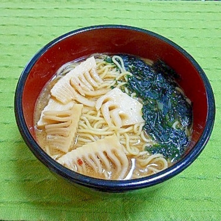 筍と板わかめのラーメン